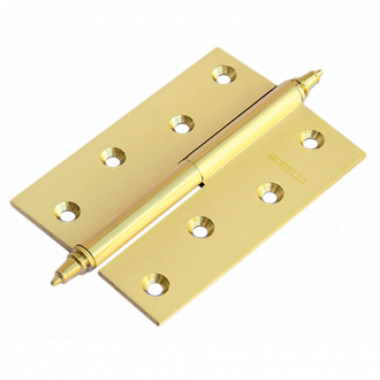 Петля MORELLI латунная разъёмная с короной MB 100X70X3 SG L C Цвет - Матовое золото Morelli