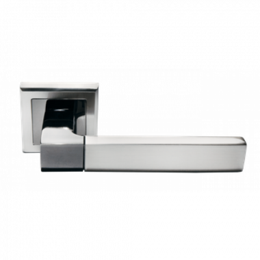 Дверные ручки Morelli "Фукоку" MH-28 SN/BN-S Цвет - Белый никель/Чёрный никель Morelli