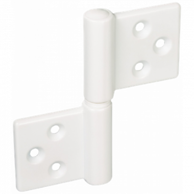 Петля карточная Morelli CH-R 85X82 W с круглой осью разобранная, Цвет - белый Morelli