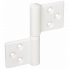 Петля карточная Morelli CH-R 85X82 W с круглой осью разобранная, Цвет - белый Morelli