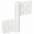 Петля карточная Morelli CH-R 85X82 W с круглой осью разобранная, Цвет - белый Morelli
