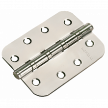 Петля MORELLI стальная универсальная скругленная MS-C 100X70X2.5-4BB SN Цвет - Белый никель