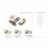 Защелка межкомнатная MORELLI OL6-45 PG Цвет - Золото Morelli