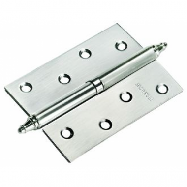 Петля MORELLI стальная разъемная с короной MS 100X70X2.5 R SN Цвет - Белый никель Morelli