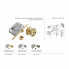 Комплект для раздвижных дверей MORELLI MHS-1 WC SC Цвет - Матовый хром Morelli