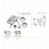Комплект для раздвижных дверей MORELLI MHS-2 L SC Цвет - Матовый хром Morelli