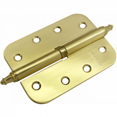 Петля MORELLI стальная разъёмная скругленная с короной MS-C 100X70X2.5 SG R Цвет - Матовое золото Morelli
